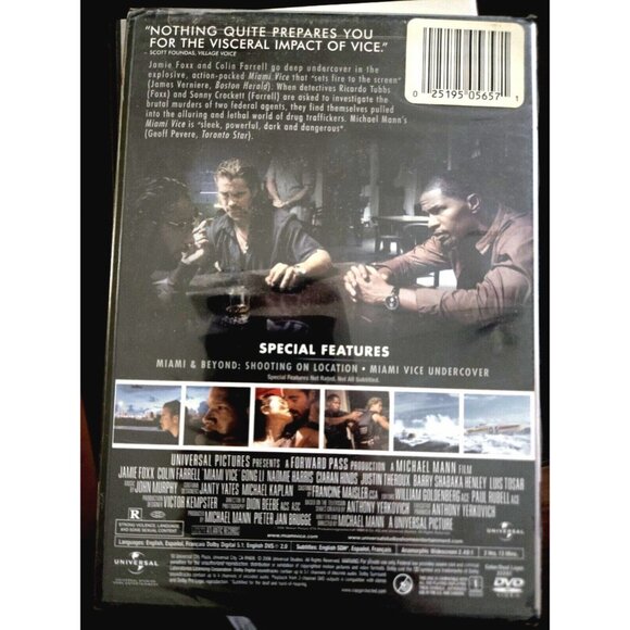 Miami Vice DVD Jamie Foxx & Colin Farrell Thriller - Picture 2 of 2